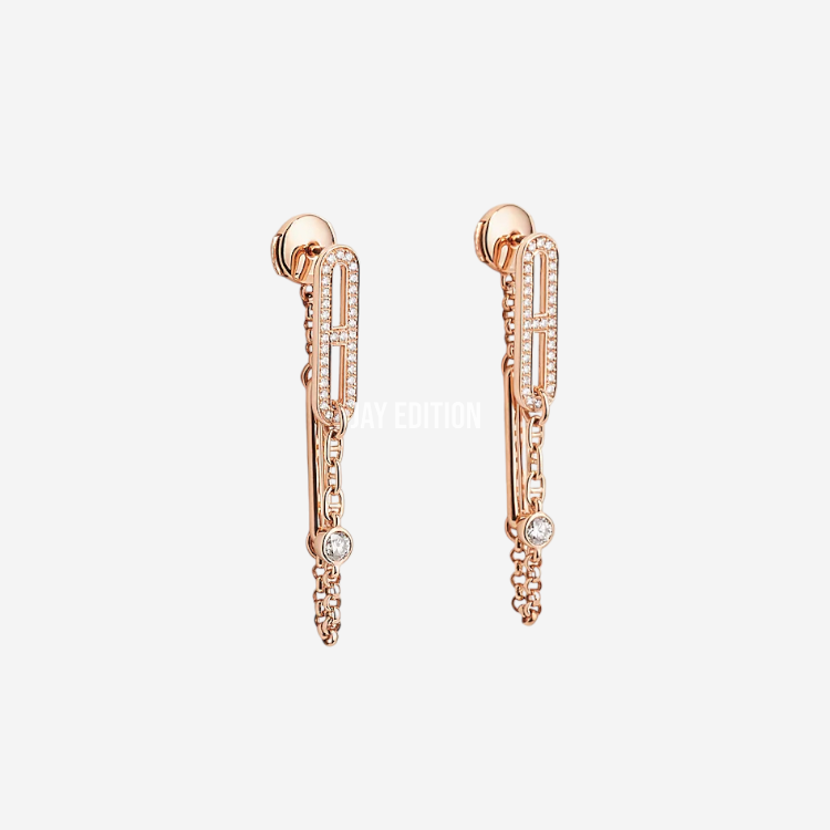 에르메스 Chaine d'ancre Chaos earrings