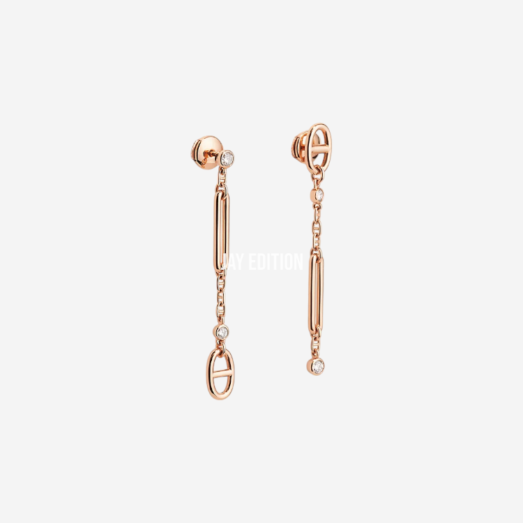 에르메스 Chaine d'ancre Chaos earrings