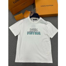 루이비통 이ㅏ니셜 시그니처 자수 비즈 코튼 티셔츠