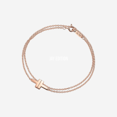 티파니 T 더블 체인 브레이슬릿