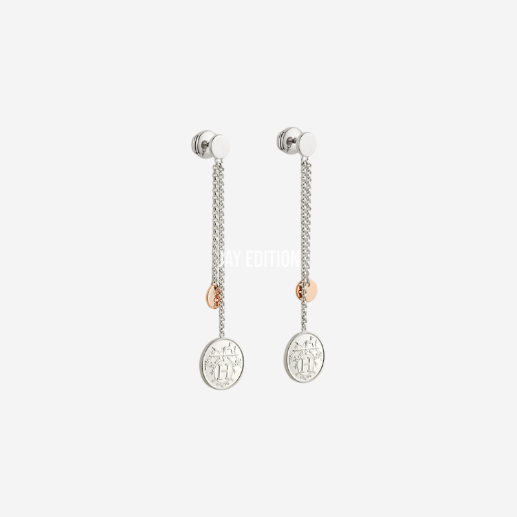 에르메스 Ex-Libris earrings