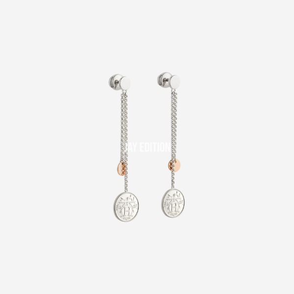 에르메스 Ex-Libris earrings