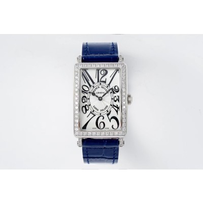 프랭크뮬러 롱아일랜드 화이트골드 금통 블루스트랩