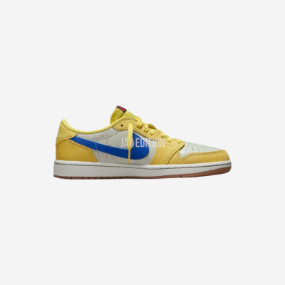 나이키 트래비스 스캇 x 조던 1 레트로 로우 OG SP 카나리 레이서 블루