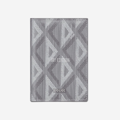 디올 CD 다이아몬드 2단 카드지갑 그레이
