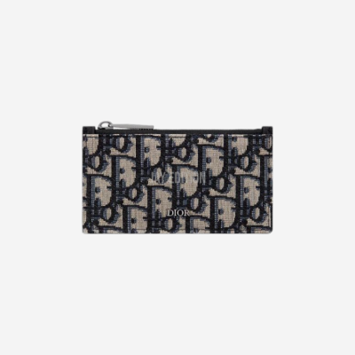 디올 오블리크 지퍼 카드 지갑