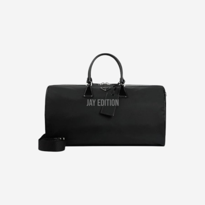 프라다 리나일론 브러쉬드 가죽 더플백