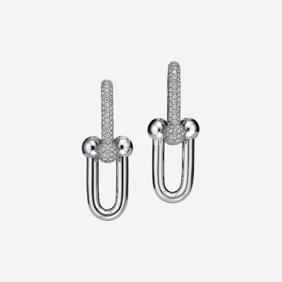 티파니 라지 링크 파베 이어링 