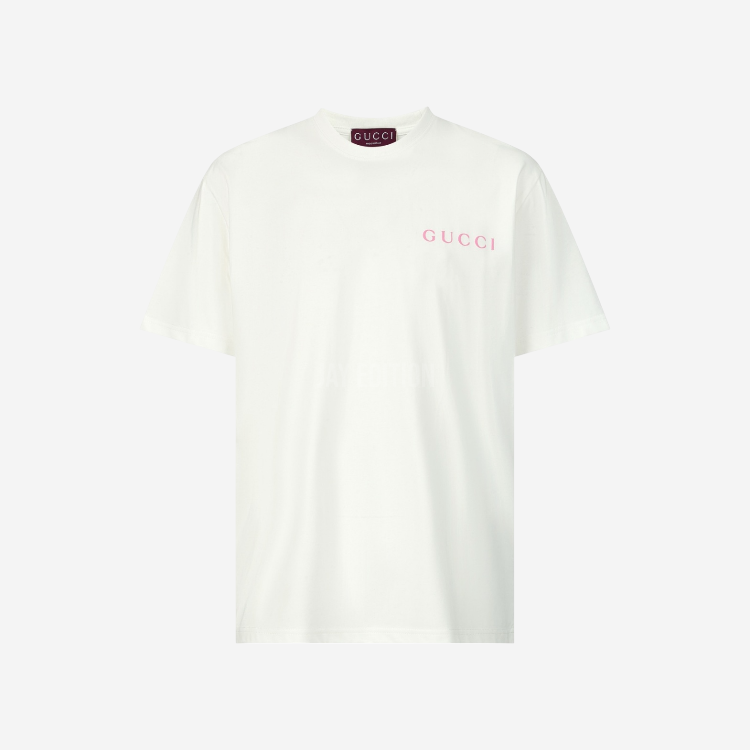 구찌 자수 코튼 저지 티셔츠