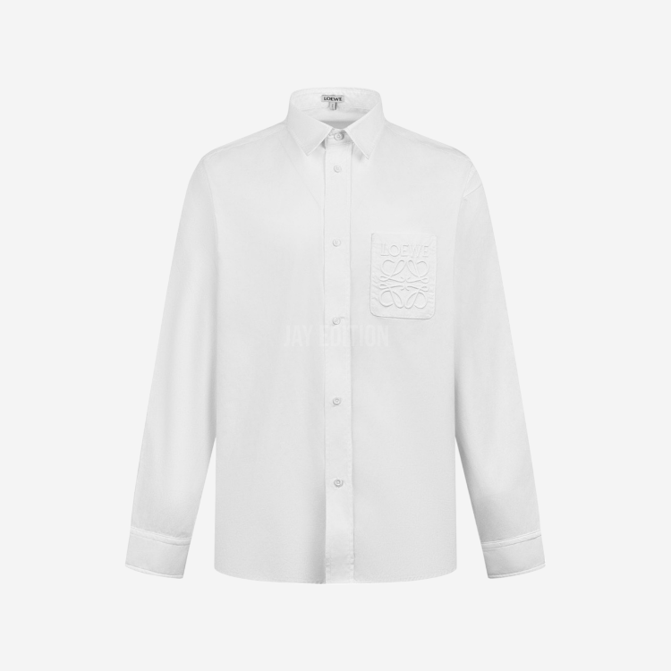 로에베 엠브로이더드 코튼 셔츠
