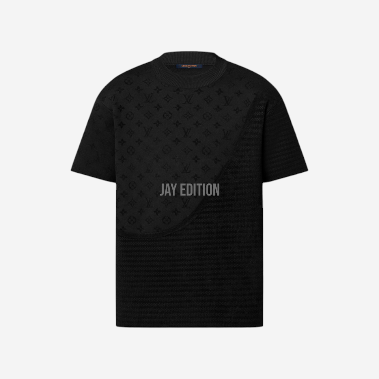 루이비통 그래픽 자카드 크루넥 티셔츠