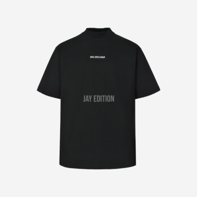 발렌시아가 로고 반팔 티셔츠