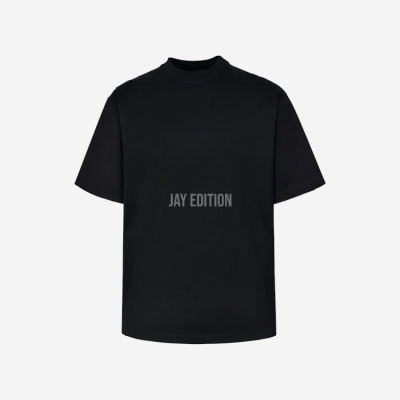 발렌시아가 백로고 레터링 티셔츠