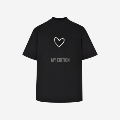 발렌시아가 하트 로고 티셔츠