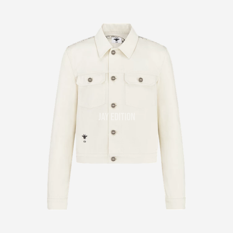 디올 에크루 코튼 데님 자켓