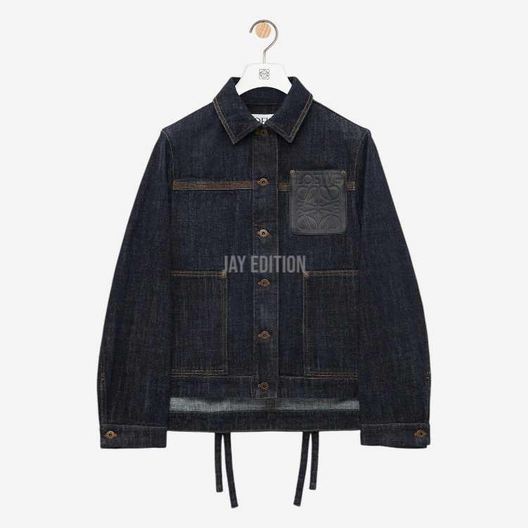 로에베 워크웨어 코튼 린넨 데님 자켓