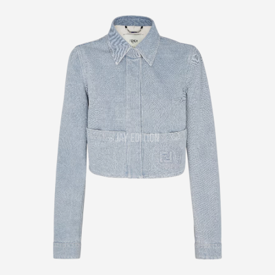 펜디 스탬프 블루 데님 자켓
