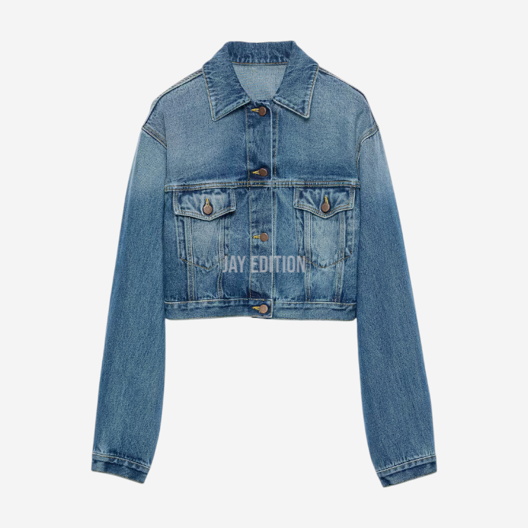 프라다 데님 블루종 자켓