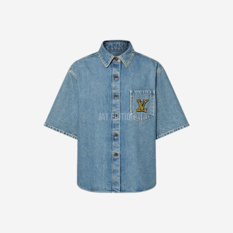 루이비통 박시 데님 셔츠