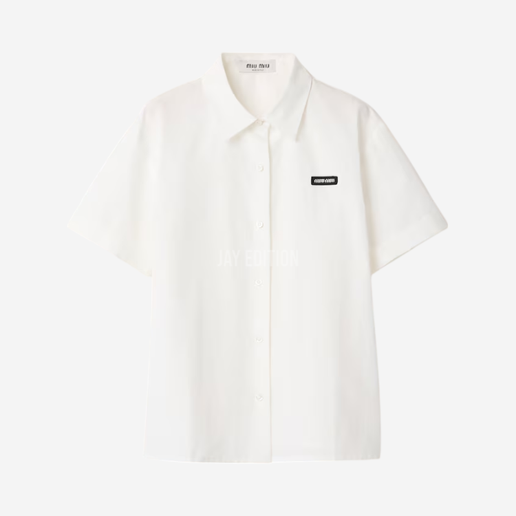 미우미우 슬러브 포플린 셔츠