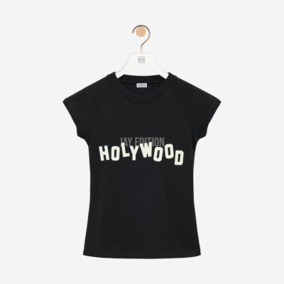 로에베 코튼 & 비스코스 슬림 핏 티셔츠