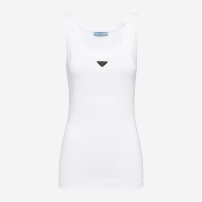 프라다 립 니트 저지 탱크 탑