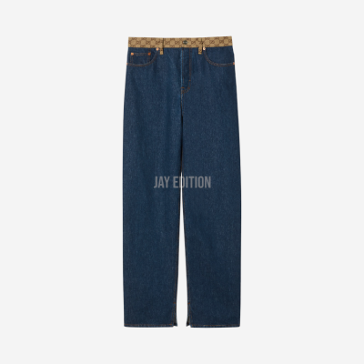 구찌 보이프렌드 핏 데님 팬츠