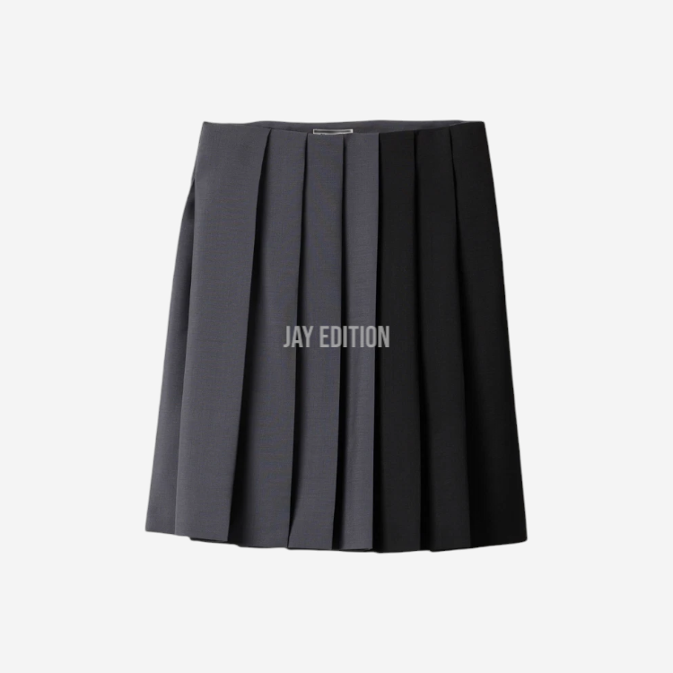 미우미우 키드 모헤어 스커트 헤마타이트 네로