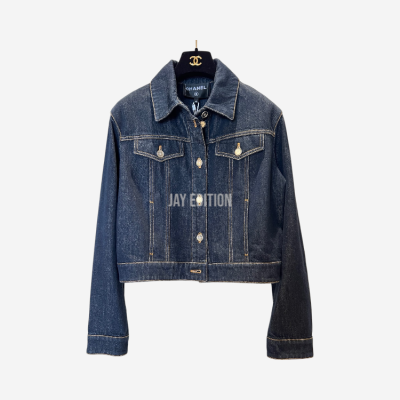 샤넬 25C 크루즈 워싱 데님 자켓 블루종 청자켓