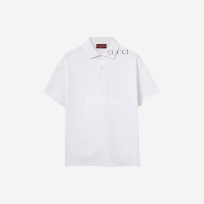 구찌 프린트 코튼 폴로 셔츠