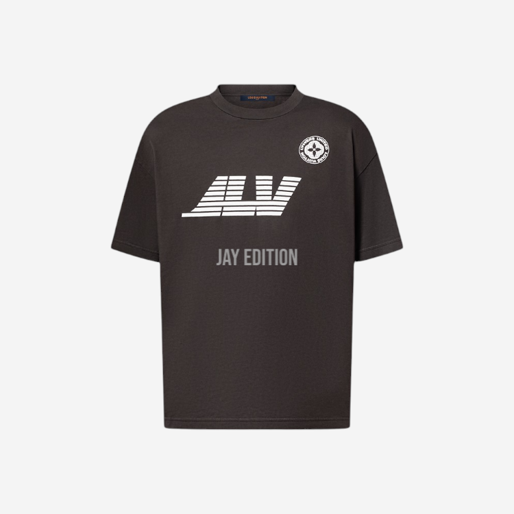 루이비통 워시드 프린티드 코튼 티셔츠