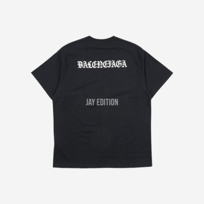 발렌시아가 백 로고 티셔츠