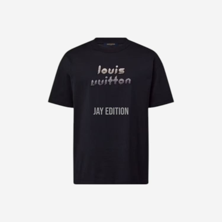 루이비통 비즈 엠브로이더드 코튼 티셔츠