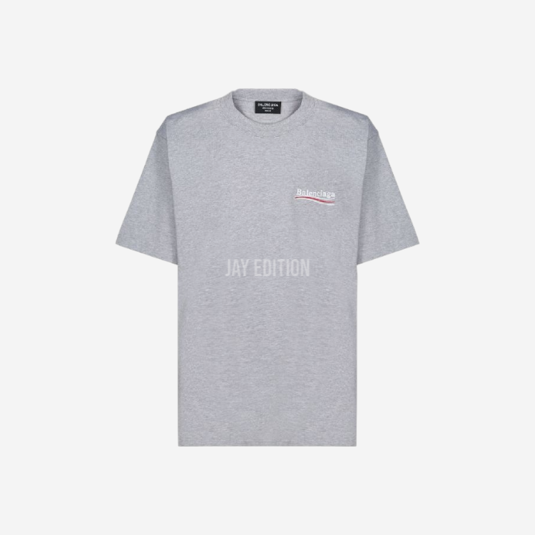 발렌시아가 폴리티 컬웨이브 로고 티셔츠