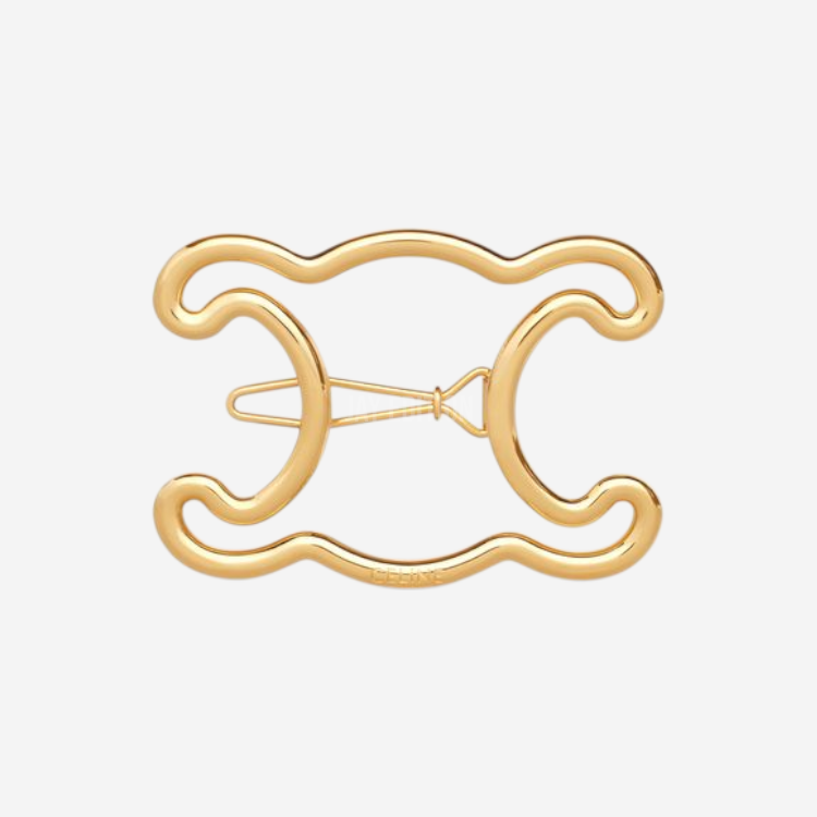 셀린느 트리오페 프레임 인그레이브 헤어 클립