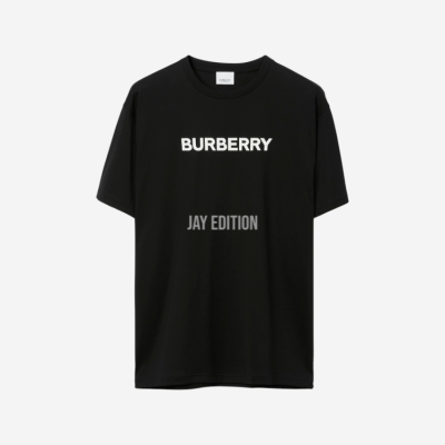 버버리 로고 코튼 티셔츠