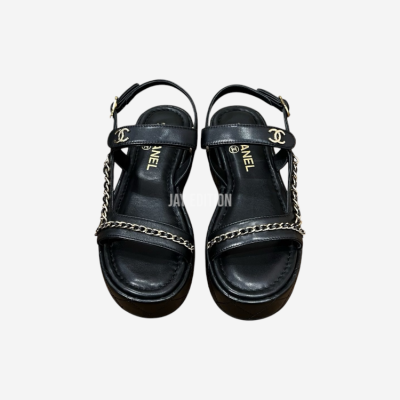 샤넬 체인 로고 샌들