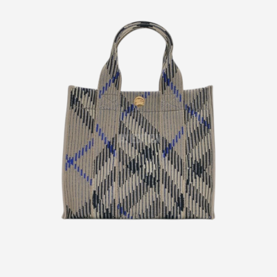 버버리 미니 체크 니트 토트백