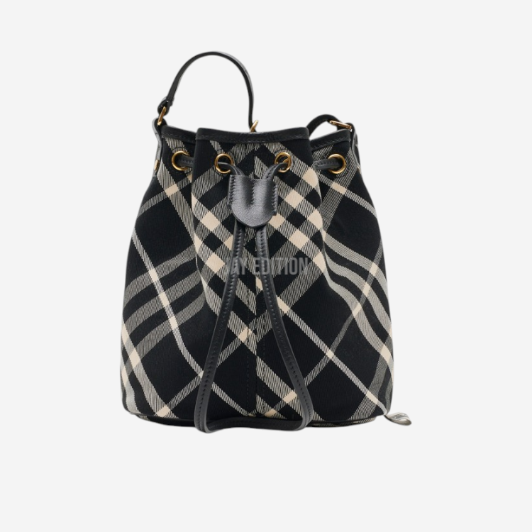 버버리 미니 체크 버킷 백