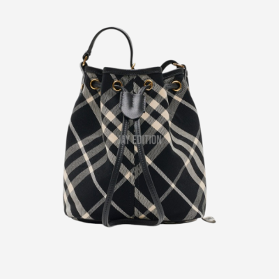 버버리 미니 체크 버킷 백
