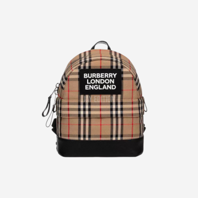 버버리 아플리케 빈티지 키즈 체크 백팩