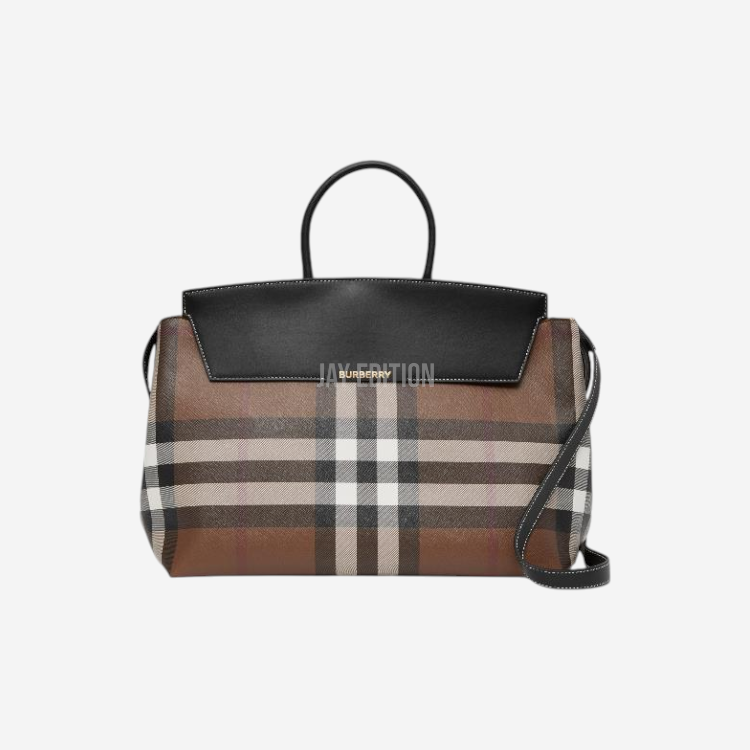 버버리 체크 레더 캐서린 백