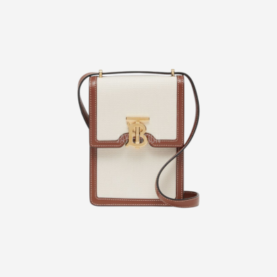 버버리 코튼 캔버스 로빈 백