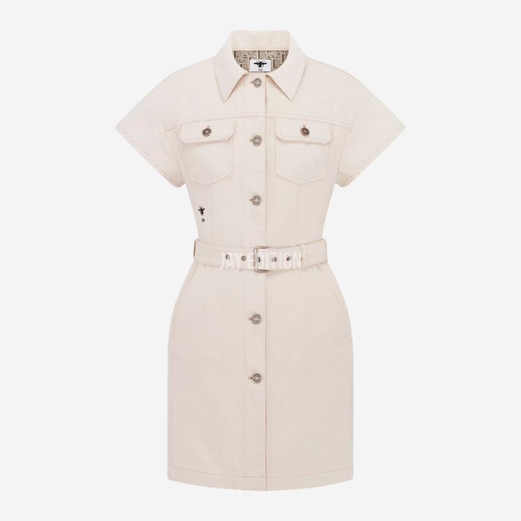디올 벨트 쇼트 셔츠 드레스
