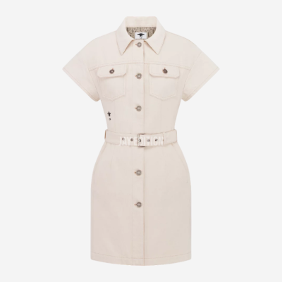 디올 벨트 쇼트 셔츠 드레스