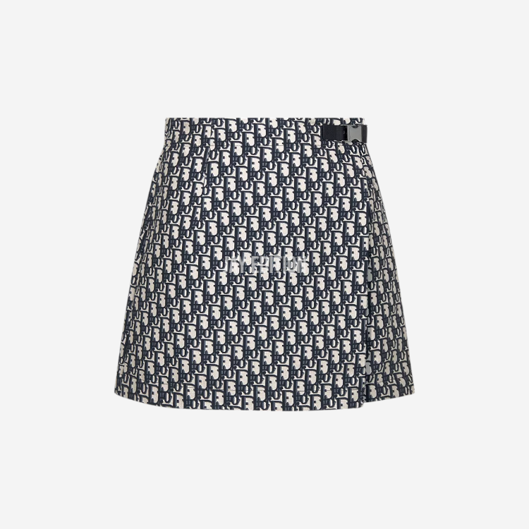 디올 블루 오블리크 모티브 치마바지