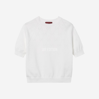 구찌 GG 코튼 크루넥 탑