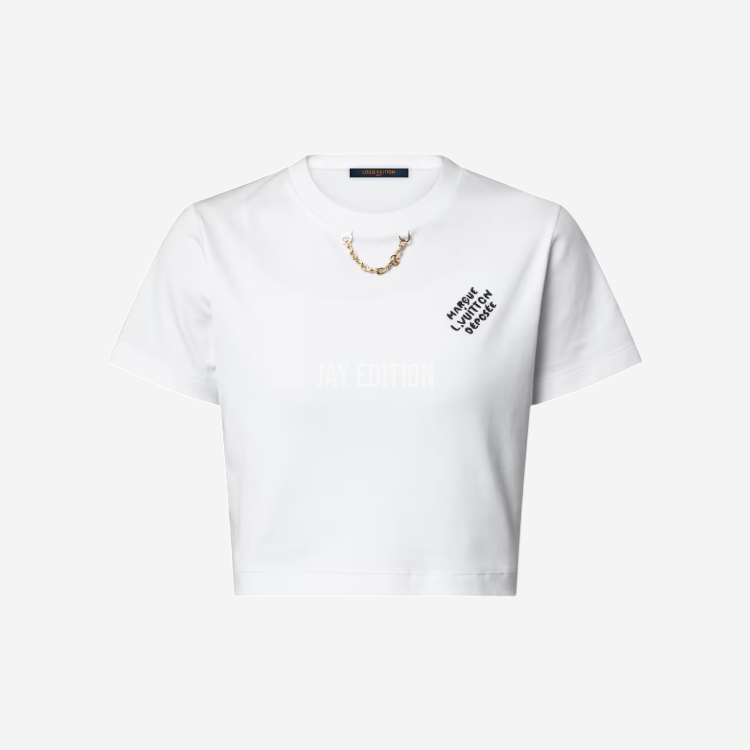 루이비통 엠브로이더드 시그니처 크롭 탑