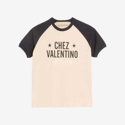 발렌티노 프린트 코튼 티셔츠