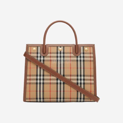 버버리 빈티지 체크 투핸들 타이틀백 스몰/미듐